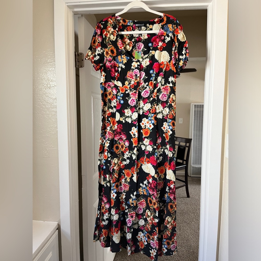 Floral Button-down Dress